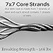 Kraftura Wire Rope 250 Ft - 1/16th Inch 304 Stainless Steel Cable – Strong Wire Cable for Indoor & Outdoor Use - Lightweight, Corrosion & Abrasion Resistant Cable for Hanging Lights, Fans, Pictures
