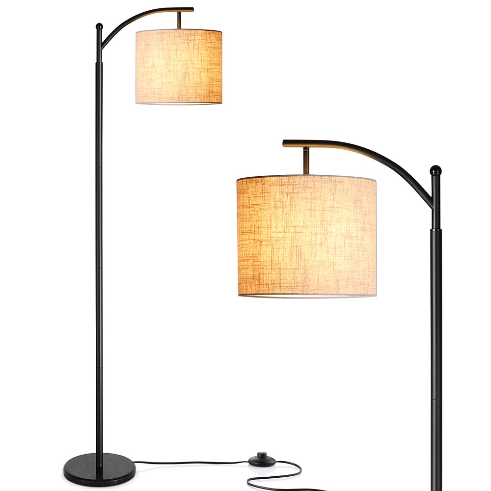LED Floor Lamp, Zanflare Classic Arc Floor Lamp with Hanging Lamp Shade, Modern Floor Lamps for