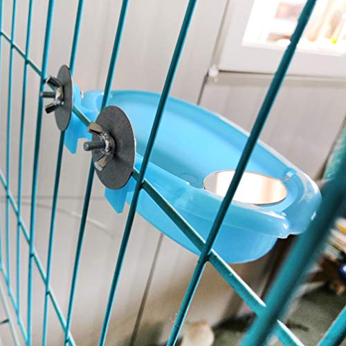Bonaweite Bird Bathroom Accessory for Pet Parrots, Bird Cage Parrot Supplies Bathing Tub Bath Box with Mirror for Birds