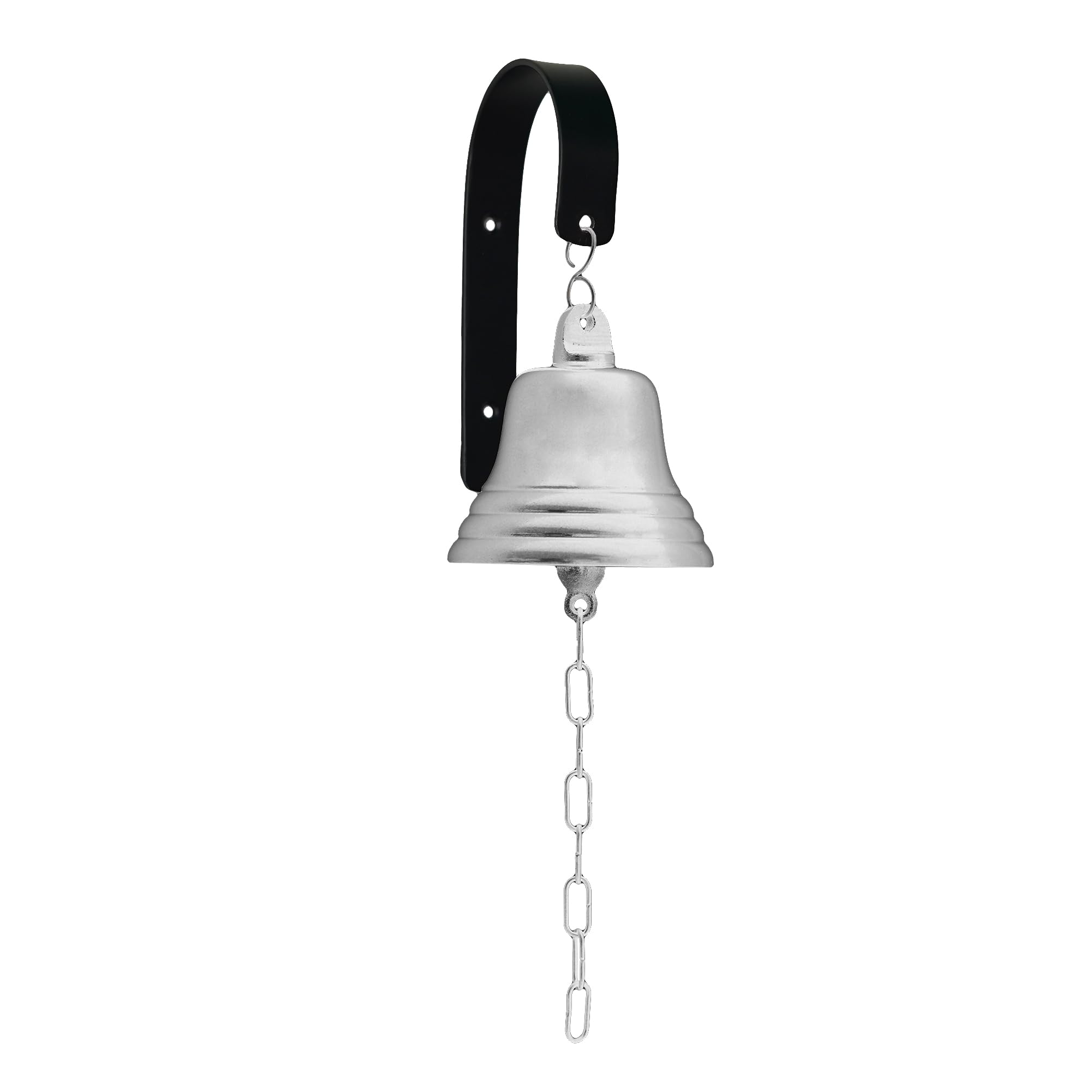 Assorted Collections Bar Accessories for Home Pub Hand – Wall Mounted Bar Bell Nautical Decorations – Unique Silver Chain Bell with Crisp Loud Sounds Ideal for Christmas, Reception, Pubs