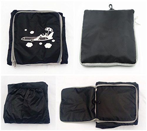 A99 Golf Travel Mate III Carryon Travel Cover Hard Case Hybrid Travel Bag with TSA Lock (Black/Grey) + One Protection Skin