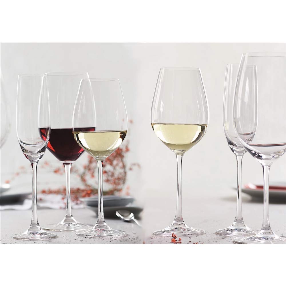 Spiegelau Salute White Wine Glasses (Clear Crystal, Set of 4, 16.4 oz