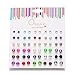 Onnea Multi Pairs Disc Ball Earrings Set for Girls, Hypoallergenic (30Pairs)