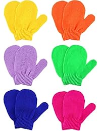 Boao Stretch Mittens Winter Warm Knitted Gloves for Halloween Party Kids Toddler Supplies (Color 21, 6 Pairs)