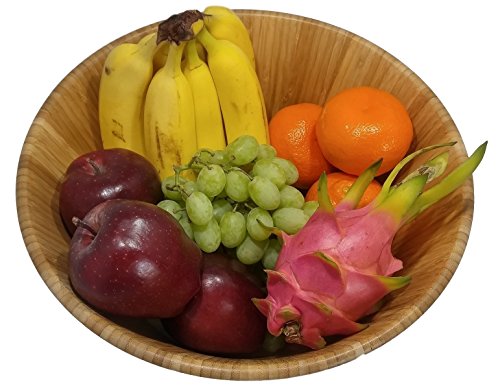 Large salad bowl. Mixing bowls. 14" Bamboo bowl with serving spoons and dressing tray. Serving bowls. Prep bowls. Fruit bowl. Mixing bowl set. Wooden basket. Salad bowl set.