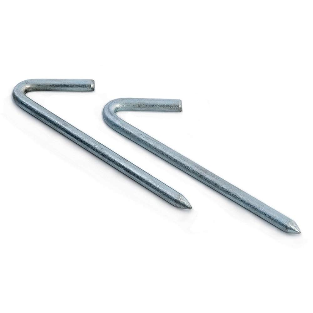 Precision Training Heavy Duty Steel Net Pegs Polybag Football/Goal Net Bag of 20, white - red, one size, K-REY-TR509