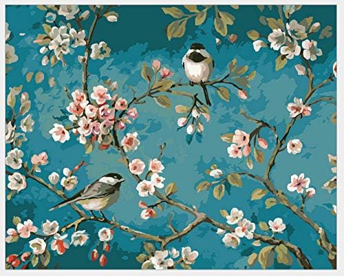 Blankid DIY Digital Painting Flowers 40X50Cm Linen Canvas Home Living Room Office Decoration Christmas New Year Valentine's Day Gift - Adult Children