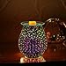 Electric Oil Warmer COOSA 3D Effect Starburst Fireworks Glass Wax Tart Burner Fragrance Candle Warmer Incense Oil Night Light Aroma Decorative Lamp for Gifts, Decor for Home Office