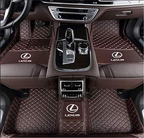 Himent Custom Fit All-Weather 3D Covered Car Carpet FloorLiner Floor Mats for Lexus ES ES200 ES250 ES300 ES350 ES240 ES300h 2005-2019 with Logo(Coffee, Lexus ES 2013-2017)