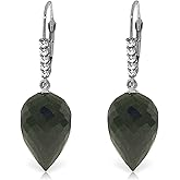 Galaxy Gold GG 14k Solid Gold Earrings with Drop Briolette Black Spinels and Diamonds