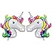 Rainbow Unicorn Balloons Birthday Backdrop – Large, Pack of 2 | Mylar Foil Balloon Decorations Supplies Kit | Great for Unicorn Themed Bday Party Favor, Baby Shower, Home Office Décor