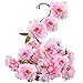GTidea Silk Plants Direct Artificial Cherry Blossom Hanging Vine Spray Arrangements Faux Garland Fake Wreath Home Garden Yard Fence Party Wedding Decor Pink