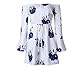 Ouduokiya Women Sexy Flower Print Long Sleeve Off Shoulder Short Dress