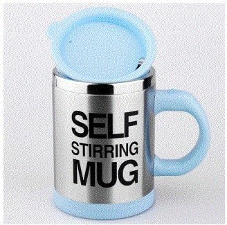 Automatic Coffee Mixing Cup Stainless Steel Self-stirring Electric Coffee Mug 350mL Sky Blue by Ozone48