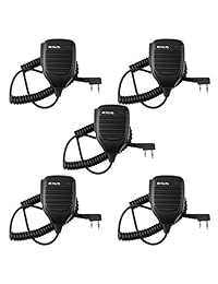 Retevis 2 Pin de mano Mando a Distancia altavoz Mic para Kenwood/Baofeng UV-5R/888S Retevis H777/rt21 Walkie Talkie 2 Way Radio (5 unidades)