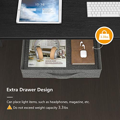 CubiCubi Modern L-Shaped Desk Computer Corner Desk, 59.1" Home Office Writing Study Workstation with Small Table and Drawers, Space Saving, Easy to Assemble, Black - Image 4