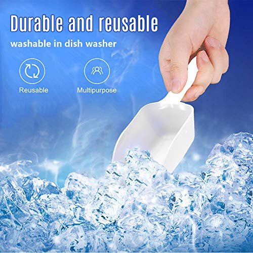 HANSGO Ice Scoops, 12PCS Plastic Scoop Acrylic Candy Scoop Small Measuring Scoop Mini Ice Cream Scoop for Kitchen Wedding