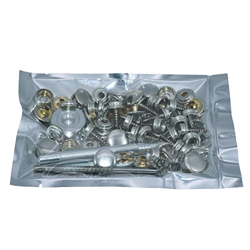 image for TommoT 62Pcs Stainless Steel Fastener Screw Snap Kit, Marine Grade, 3/