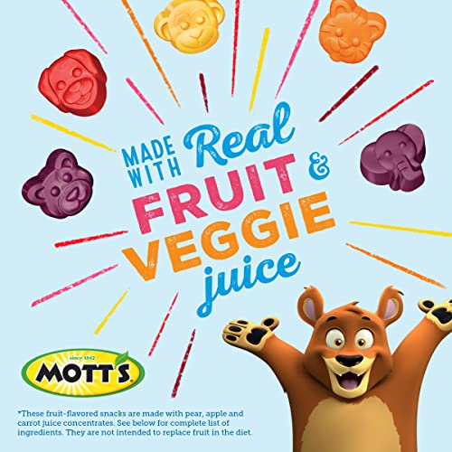 MOTT’S FRUIT FLAVORED SNACKS, ANIMALS ASSORTED FRUIT, GLUTEN FREE SNACK, 10 CT, 8 OZ