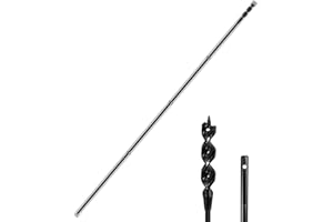 HUAALIUCHE 54-Inch Flexible Installer Drill Bit for Pulling Wires, 3/4" Auger with Screw Point & Fish Eye, 1/4" Anti-Slip Shank - Includes Protective Storage Tube for Walls Ceilings Conduits