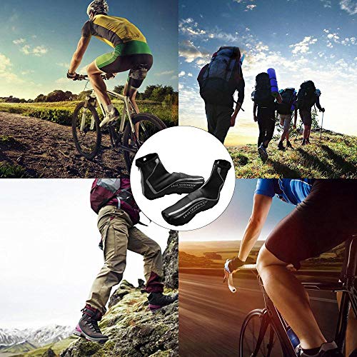 Umiwe Bike Shoe Covers, Rainproof Cycling Shoe Covers Outdoor Sports Windproof Warmer Overshoes Booties Covers for Men Women