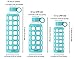 purifyou 40/32/22/12 oz Borosilicate Glass Water Bottles with Volume Markers, Silicone Sleeve, Stainless Steel Lid, Reusable Bottle for Water, Juice, Gym, and Fridge Storage (22oz Aqua Blue)