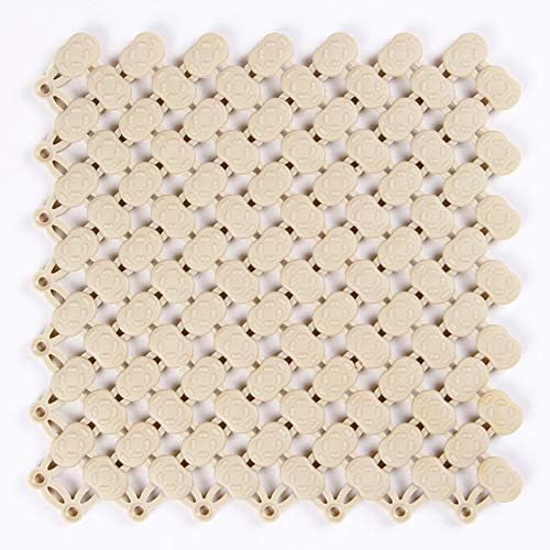 Enipate Non-Slip Interlocking Hollow Bath Mat, Washable Non-Toxic Bathroom Shower Stitching Mat, Entrance Mat Drainage Door Mat Indoor Outdoor