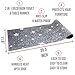 Anna Stay Table Runners - Trivet & Table Runner, Handles Heat Up to 300F, Anti Slip, Hand Washable, Great for Hot Dishes and Pots, Great as Dresser Decor & Table Decor, Gray Table Runner w Trail Stars
