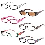 GAMMA RAY READERS 6 Pairs Ladies' Readers includes Sunglass Reader Quality Spring Hinge Reading Glasses for Women (Exclusive, 2.75 x)