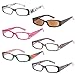 GAMMA RAY READERS 6 Pairs Ladies' Readers includes Sunglass Reader Quality Spring Hinge Reading Glasses for Women +3.50