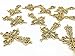 YYaaloa 10pcs 42mmx63mm Slim Sideways Cross Antique Silver Plated Crosses Charms Pendant for Crafting Bracelet Necklace Jewelry Findings Jewelry Making Accessory (42x63mm 10pcs Gold)