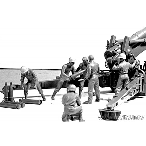 Master Box WWII US Artillery Crew (6) Figure Model Building Kits (1:35 Scale)