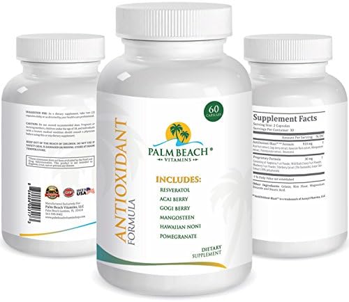 Natural Antioxidant Formula w/ Resveratrol, Acai, Gogi Berry, Mangosteen, Hawaiian Noni & Pomegrante. - Helps Boost Immune system & promotes longevity* - 60ct