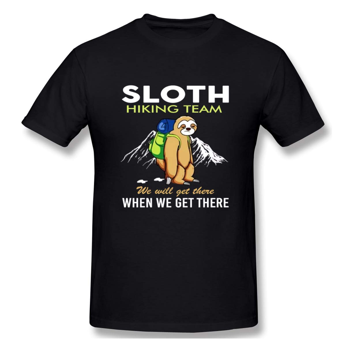 Sloth Hiking Team We Will Get There When We Get There Short-sleeve Tshirt