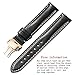 iStrap 18 19 20 21 22mm Genuine Leather Watch Band Padded Calfskin Strap Steel Butterfly Deployant Clasp Super Soft(Six Color Choose)