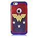iPhone 6S Case,iPhone 6 Case - Female Super Heroine Pattern Shock-Absorption Hard PC and Inner Silicone Hybrid Dual Layer Armor Defender Protective Case Cover for Apple iPhone 6 iPhone 6S