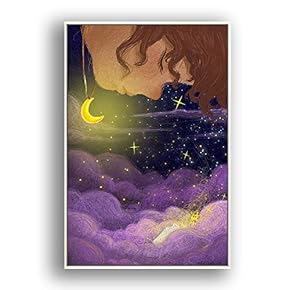 Framed Canvas Wall Art for Living Room, Bedroom Flow in The Dream Canvas Prints for Modern Home Decoration Ready to Hang - 16"x24" inches