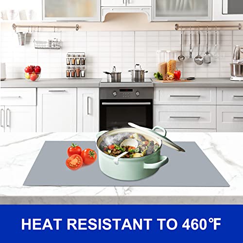 Kazualv Silicone Mats for Kitchen Counter, Heat Resistant Mat Kitchen Counter Mat Waterproof