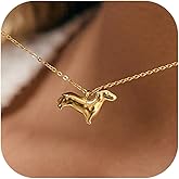 JAVARNV Dachshund Necklace for Women Gold Dog Pendant Cute Small Elegant Dainty Simple Jewelry Gift for Dog Lovers