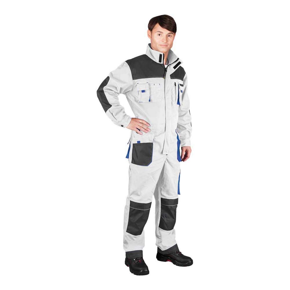 Leber&Hollman LH-FMN-O_Wsn46 Formen Protective Overalls, White-Grey-Blue, 46 Size