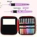 Yarn Mania Light Up Crochet Hooks | Lighted Crochet Hooks Set w/Crochet Case & 9 Ergonomic Crochet Hooks (Sizes 2.5mm-6.5mm) (Red)
