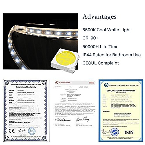 Hans&Alice LED Backlit Mirror Illuminated Full Length Wall Mount