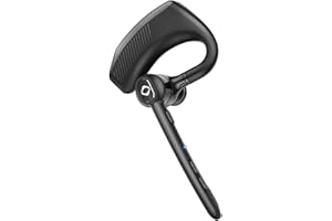 ZUKUMU Wireless Headset Bluetooth Earpiece with Dual Noise Canceling Microphone Hands Free Headphones Single Ear Earphone Over Ear Earbud for iPhone Samsung Android Cellphones TV PC Trucker Game Work