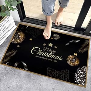 Teppich Anti Rutsch Unterlage,40 * 60 cm,Weihnachtsteppich,Weihnachten Area Rug,Türmatte,Kurzflor Fußmatte,Teppich…