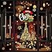 Christmas Window Clings Decal Stickers, Removable No-Adhesive Christmas Decoration Golden Xmas Tree Snowflake Window Stickers for Winter Wonderland Decorations