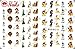 Beauty and the Beast V2 clear waterslide nail art decals (Tattoo). Set of 52.