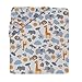 Bedtime Originals Two by Two Noah's Ark Fitted Crib Sheet, Blue/Gray