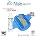 The Footmate System Foot Massager & Scrubber w/ Rejuvenating Gel (Blue White Blue Base)