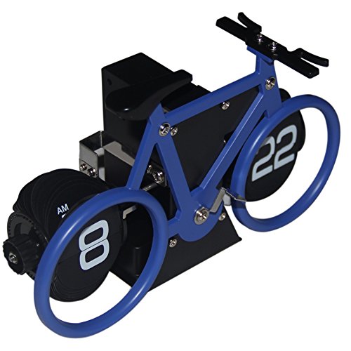 Creative Clock,KABB Modern Stylish Bicycle Shaped Retro Flip Down Desk Clock with Dual Internal Gears Operated for Office Bedroom Home Decoration