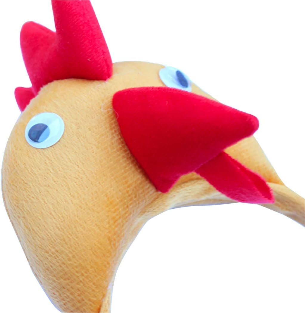 She's Shining Chicken Headband Animal Farm - Adult Cosplay Party Fancy Dress Costume Headwear Accessory, Brown Chicken - Image 3